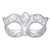 Oogmasker Venice felina zilver