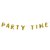 Kartonnen letterslinger 'Party time' (3 m)