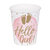 Set 10 papieren bekertjes 'Hello girl!' (25 cl)