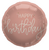 Folieballon - "Happy Birthday" - Crème Rose - 45 cm