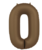 Folieballon Cijfer  - Chocolate Brown - Ultra Matt - 86 cm