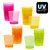 Set 20 plastic shotglaasjes 4 neonkleuren UV