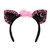 Set Pink leopard (Diadeem, choker, 2 armbanden, staart)