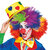 Schmink kit Clown (clownsneus, schmink, spons en penseel)