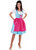 Dirndl 3-dlg ,jurk,bloes,schort turquase