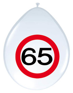 Ballonnen  30cm Verkeersbord 65 /8