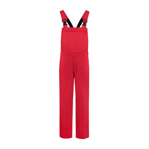 Tuinbroek polyester/katoen rood VOLWASSEN