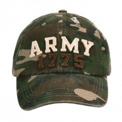 Baseball cap stone washed army 1775 