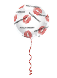 Folieballon Hugs & Kisses 45 cm