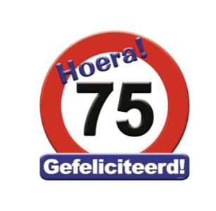 Huldeschild - 75 jaar