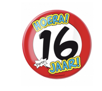 Button XL - 16 jaar