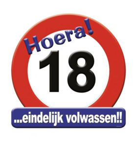 Huldeschild - 18 jaar