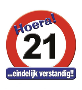 Huldeschild - 21 jaar