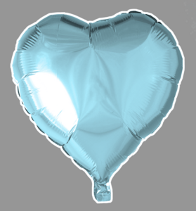 Folieballon hart blauw 18 "