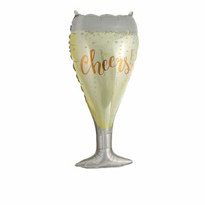 Folieballon champagne glas. 40x84 cm