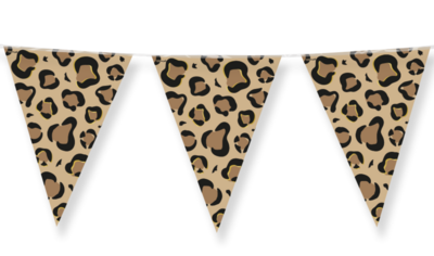 Party Flags foil - Leopard (Safari)