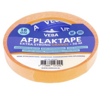 Afplaktape extra strong orange 18 mm