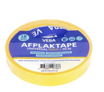 Afplaktape Universal Gold 18 mm