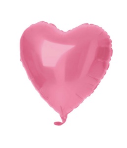 Helium ballon Mat roze hart