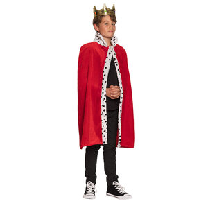 Mantel koning kind rood (90 cm)