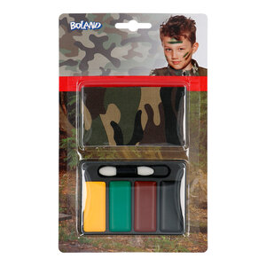 Make-up kit Army kid (bandana, make-up and applicator)