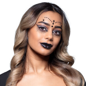 Schmink kit Gothic witch (vetschmink, lippenstift, strass steentjes en applicator)
