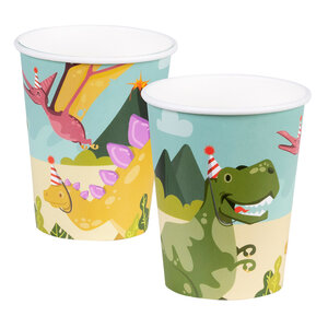 Set 10 Paper cups Dino party (21 cl)