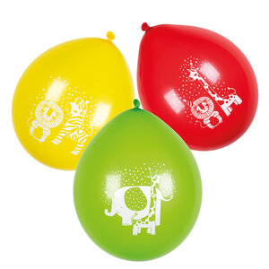 6 Latex balloons Safari 25cm