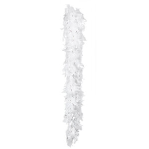 St. Boa 50 g Glamour wit met zilveren tinsel (180 cm)