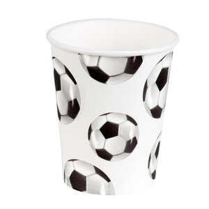 Set 10 Paper Cups Football (21 cl)