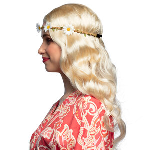 Pruik Joy blond met hoofdband