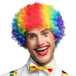 Pc. Wig Clown Curly multicoloured