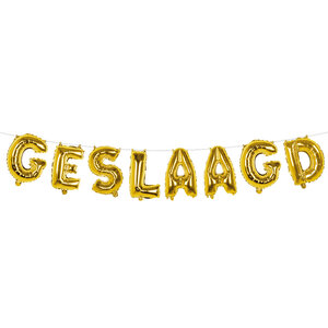 Folieballonslinger 'Geslaagd' (4 m)