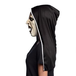 Latex gezichtsmasker Screaming nun met kap