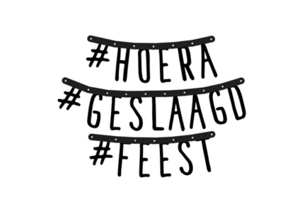 Letterslinger hoera geslaagd