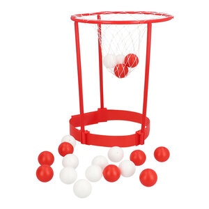 Game Head basket shot (headband with basket, 10 red balls, 10 white balls)