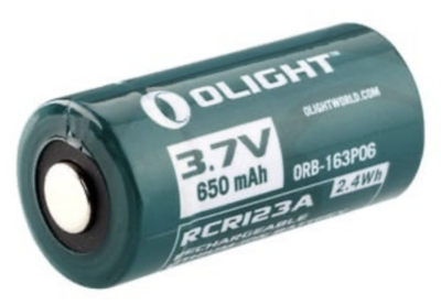 Olight RCR123A battery 3.7V 650mAh Rechargeable