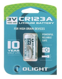 Olight CR123A Lithium battery 3V 1600mAh (OLB3-123A)