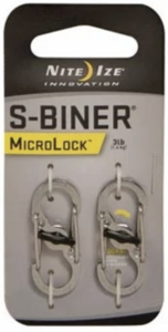 Nite Ize S-Biner Karabijnhaak Microlock 2-Pack Zilver