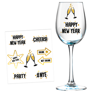 Raamstickers - BlackGold HNY - 8 stuks