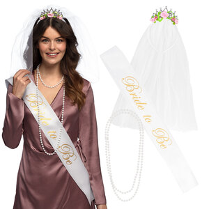Set Bruid (diadeem, ketting en sjerp)