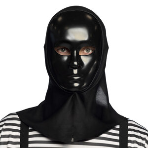 Face mask Mime black with hood