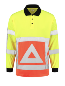 Verkeersregelaarspolo lange mouw 100% polyester