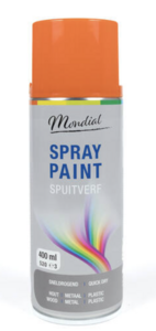 Mondial Spray Paint Ral 2004 Hoogglans Pure Orange 400 ml