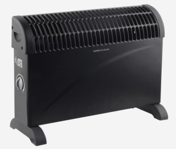 Convector heater 750/1250/2000W middel zwart