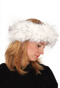 haarband bont wit/zwart
