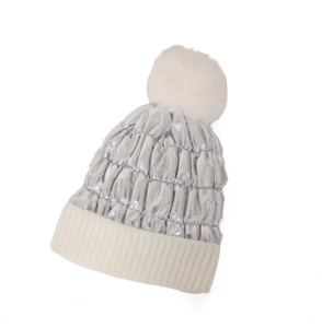 SKI muts metallic silver