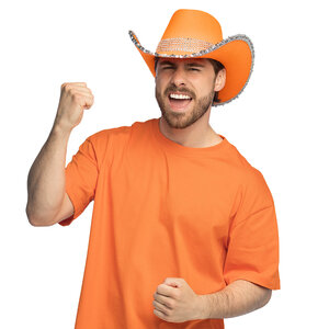 Cowboy hoed oranje  sparkle