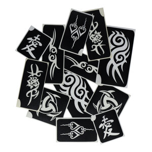 Tribals Glitter Tattoo Stencils  (12 pcs)