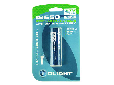 Olight 18650 2600mAh/9,6Wh/3,7V op blister